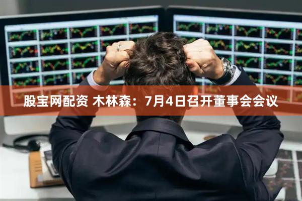股宝网配资 木林森：7月4日召开董事会会议