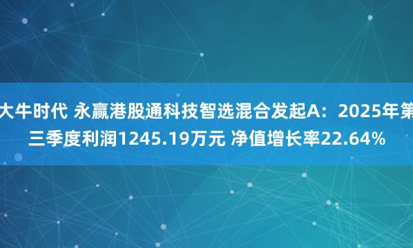 大牛时代 永赢港股通科技智选混合发起A：2025年第三季度利润1245.19万元 净值增长率22.64%